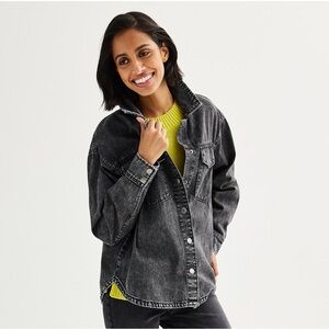 Sonoma Women’s lightweight oversized black wash shacket